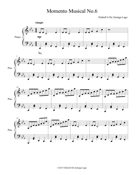 Free Sheet Music Musical Moment No 6