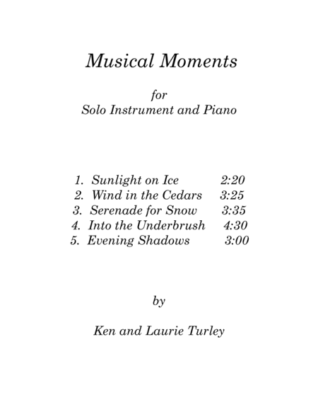 Free Sheet Music Musical Moments For Piano And Soloist Vol 1