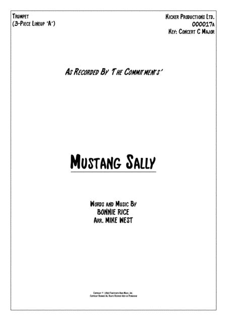 Mustang Sally 3 Piece Brass Section A Sheet Music