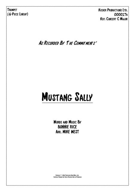 Free Sheet Music Mustang Sally 4 Piece Brass Section