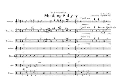 Free Sheet Music Mustang Sally Vocal With Small Band 3 Horns Key Of C