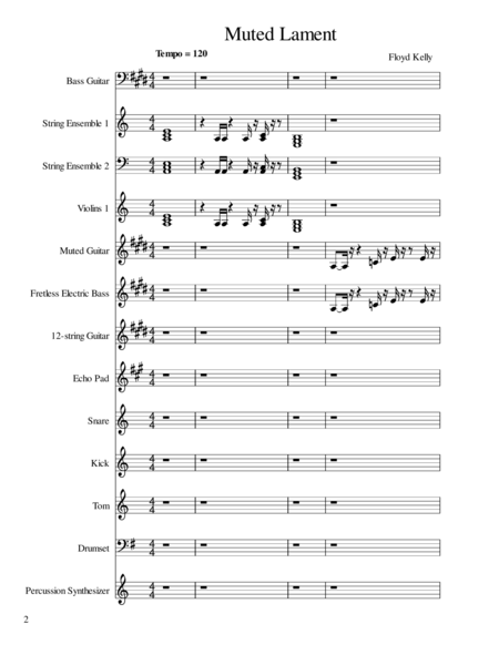 Free Sheet Music Muted Lament