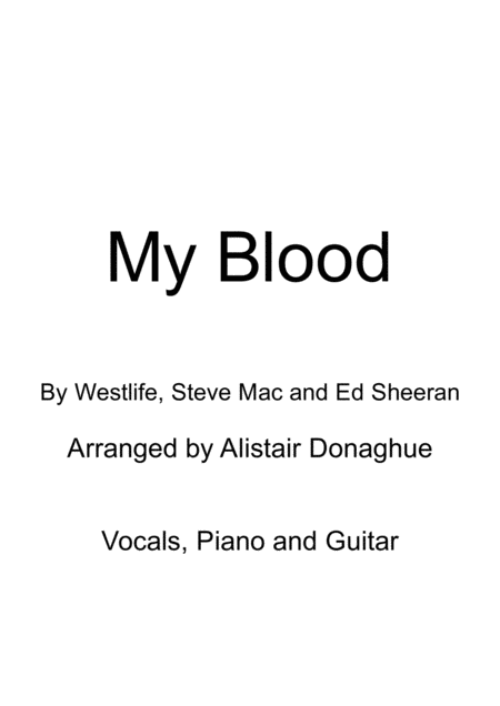 My Blood Sheet Music