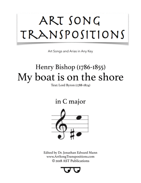 My Boat Is On The Shore C Major Sheet Music