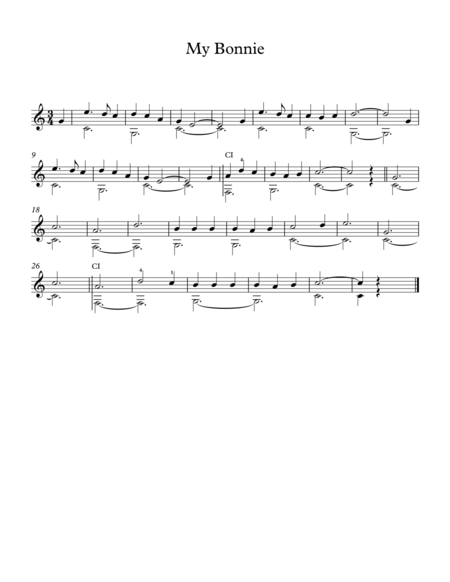 My Bonnie Sheet Music