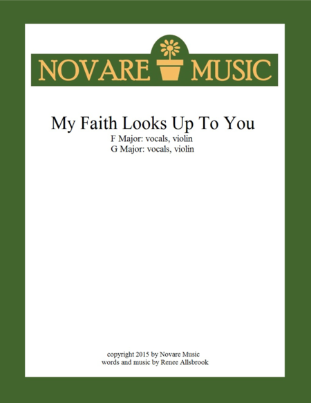 Free Sheet Music My Faith Looks Up To You