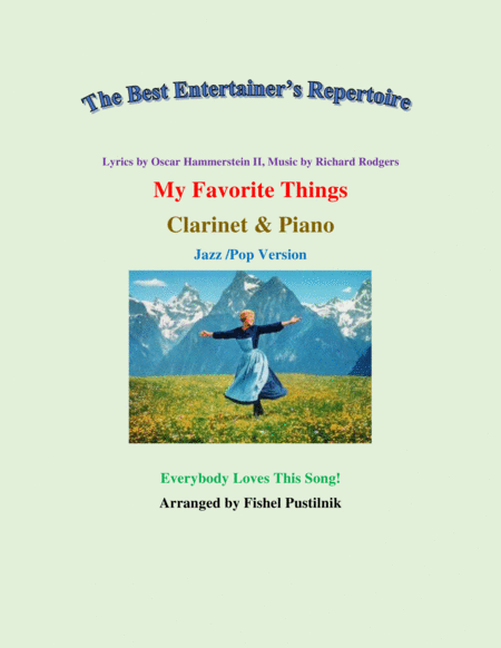 My Favorite Things For Clarinet And Piano Jazz Pop Version Sheet Music