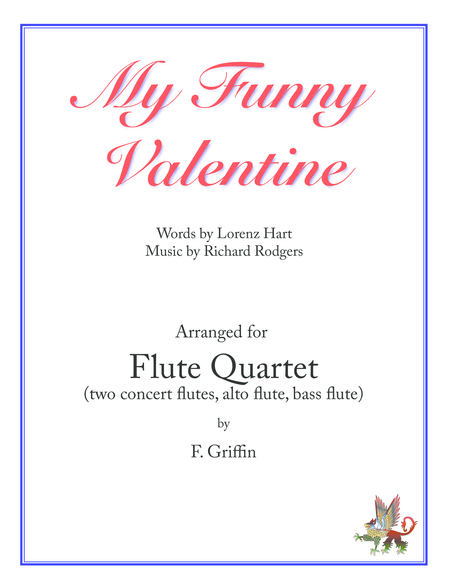 Free Sheet Music My Funny Valentine For Flute Quartet