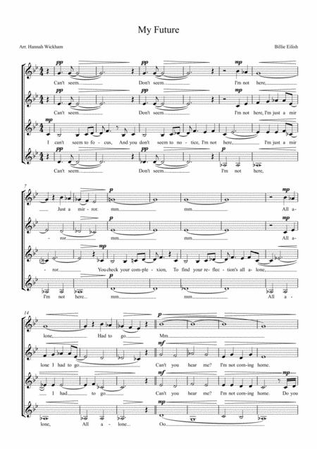 Free Sheet Music My Future Ssaa A Capella