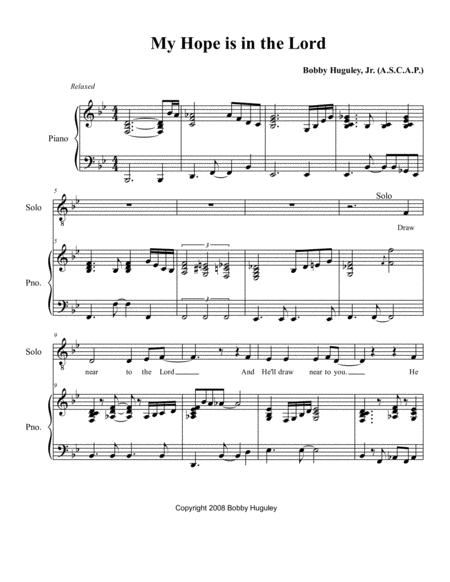 My Hope Is In The Lord Sheet Music