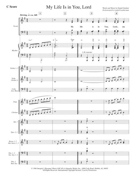 Free Sheet Music My Life Is In You Lord Praise Team Choir Orchestra