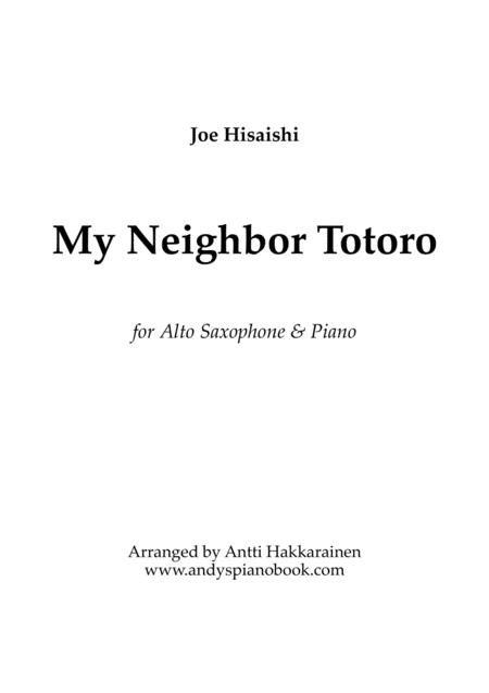 My Neighbor Totoro Alto Saxophone Piano Sheet Music