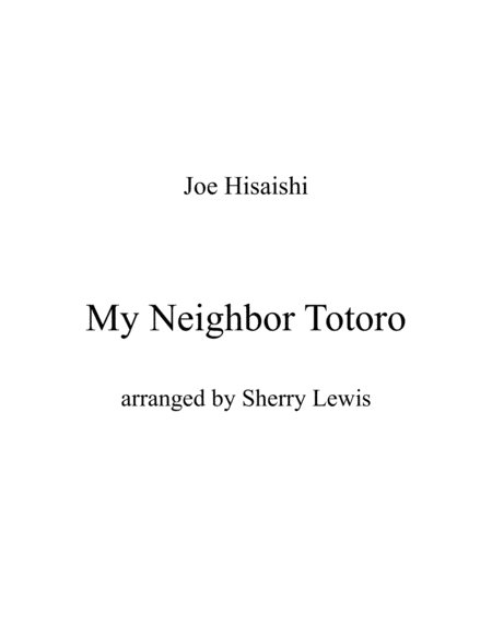 Free Sheet Music My Neighbor Totoro String Duo For String Duo