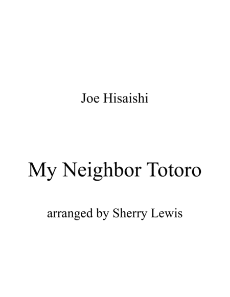 My Neighbor Totoro Violin Solo For Solo Violin Sheet Music