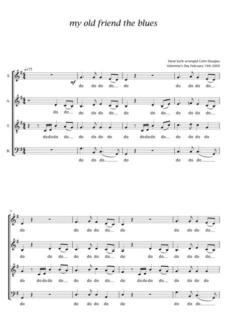 My Old Friend The Blues Satb Sheet Music