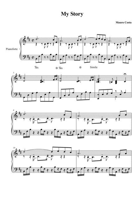 Free Sheet Music My Story