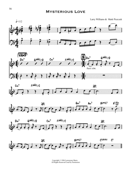 Free Sheet Music Mysterious Love