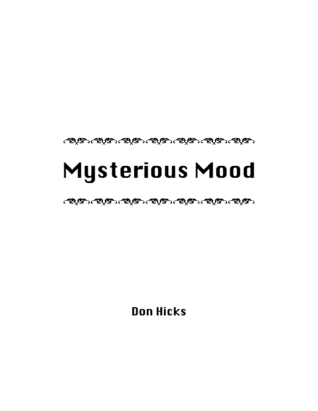 Free Sheet Music Mysterious Mood