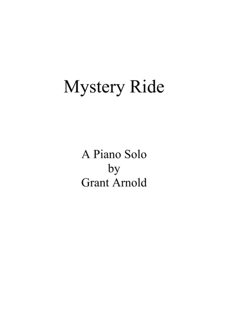 Mystery Ride Sheet Music