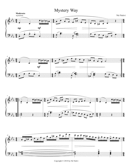 Free Sheet Music Mystery Way