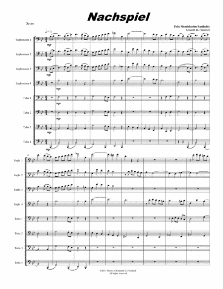 Free Sheet Music Nachspiel