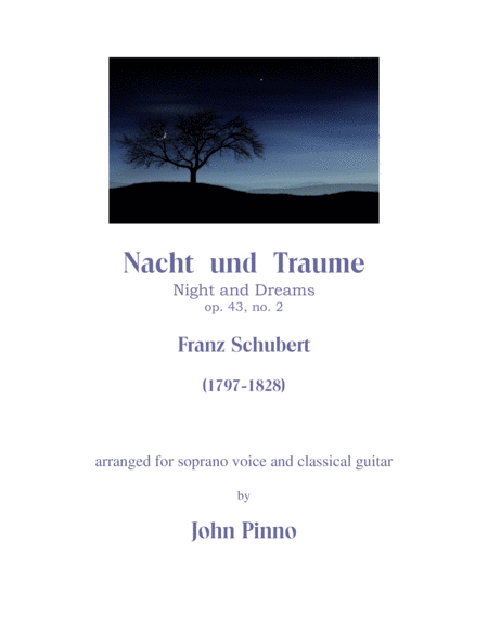 Nacht Und Traume Night And Dreams Sheet Music