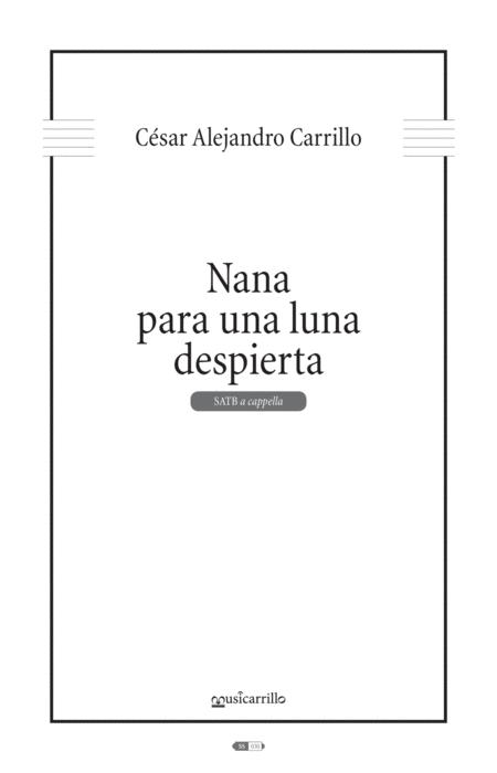 Free Sheet Music Nana Para Una Luna Despierta