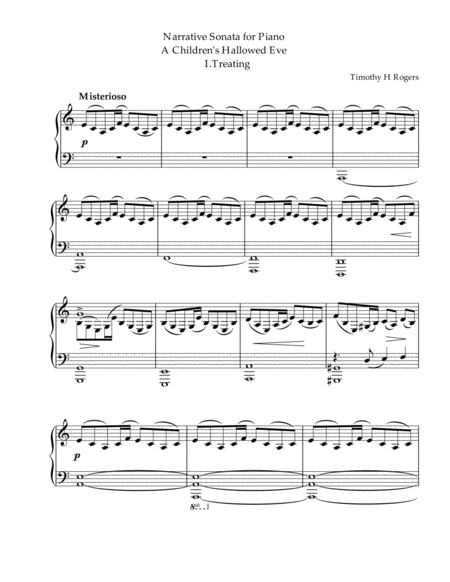Free Sheet Music Narrative Sonata No 1 For Piano A Childrens Hallowed Eve