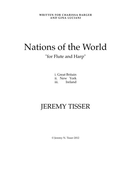 Free Sheet Music Nations Of The World
