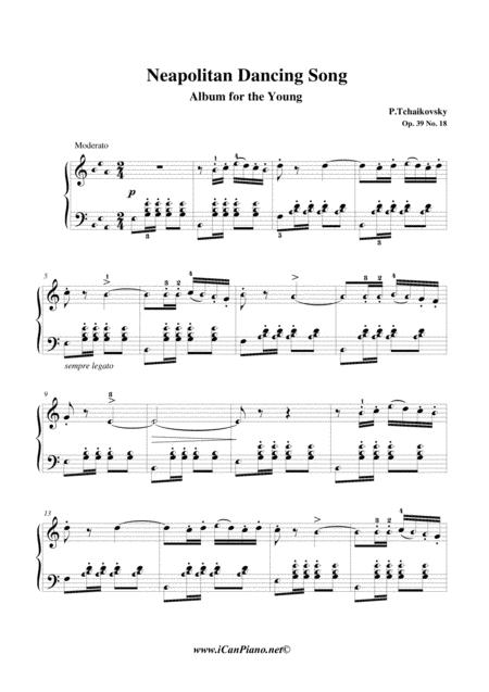 Free Sheet Music Neapolitan Dancing Song Album Of The Young Op 39 No 18 Icanpiano Style