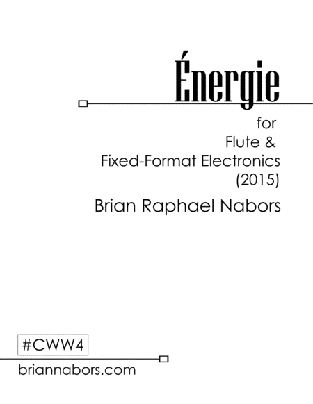 Free Sheet Music Nergie For Solo Flute Fixed Format Electronics