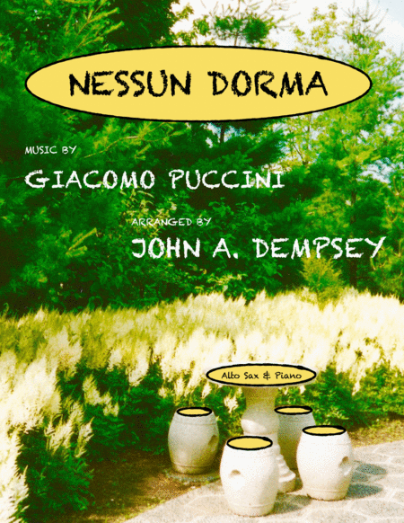 Nessun Dorma Alto Sax And Piano Sheet Music