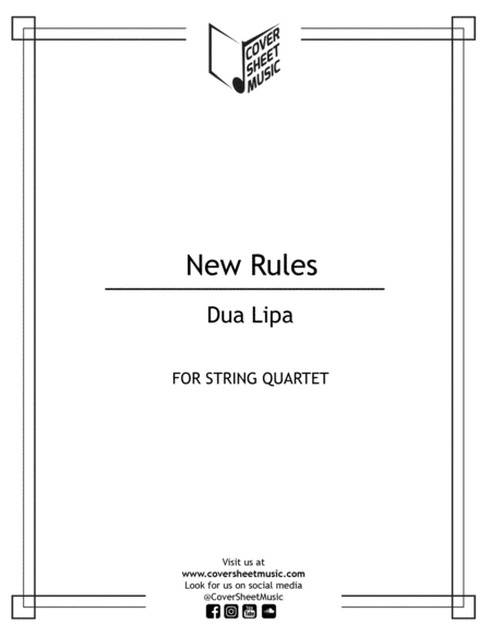 New Rules String Quartet Sheet Music