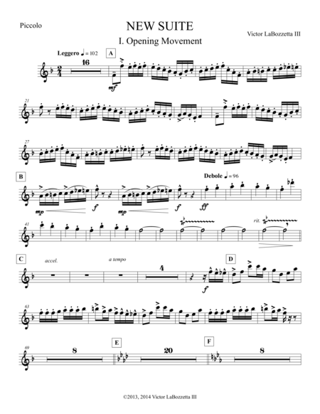 Free Sheet Music New Suite Parts 1