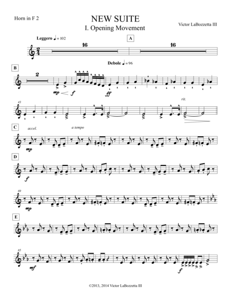 Free Sheet Music New Suite Parts 2
