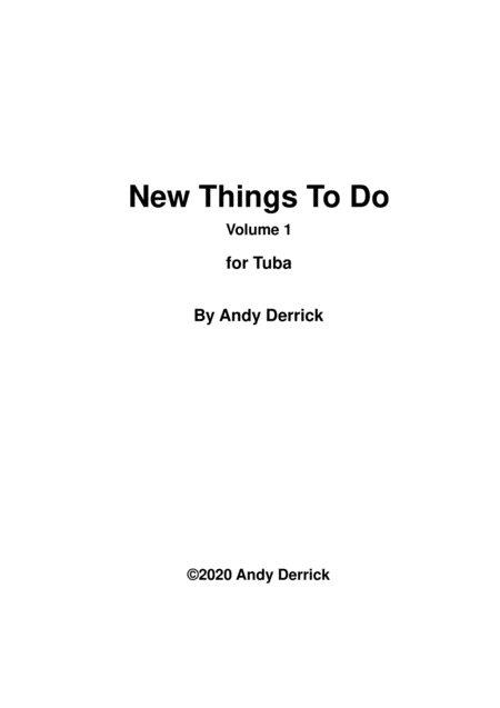 Free Sheet Music New Things To Do For Tuba Volume 1