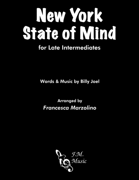 New York State Of Mind Late Intermediate Piano Sheet Music