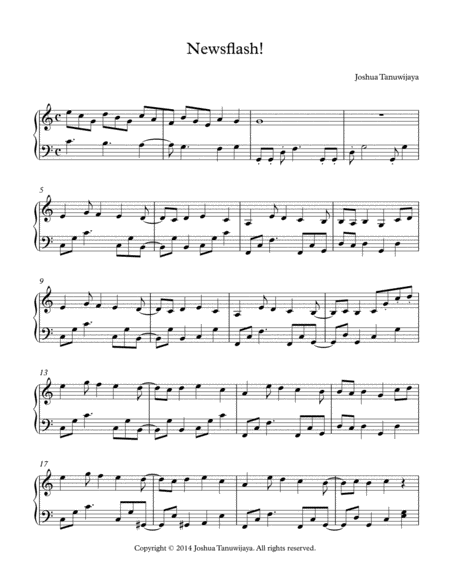 Free Sheet Music Newsflash