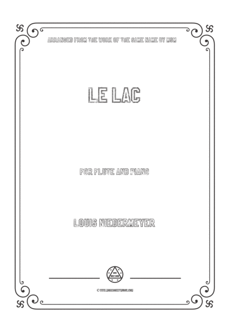 Niedermeyer Le Lac In G Major For Flute And Piano Sheet Music