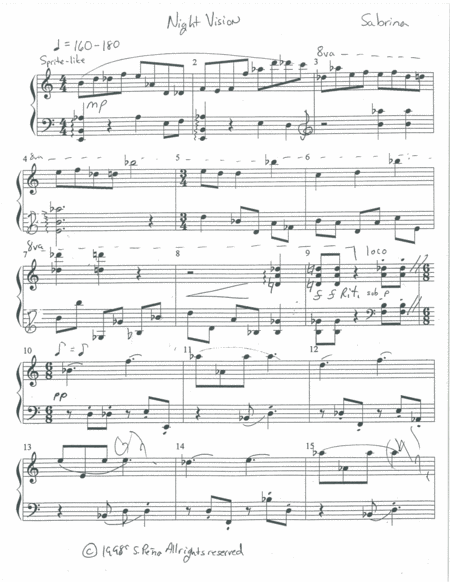 Night Vision For Violin And Piano Sheet Music