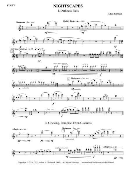 Free Sheet Music Nightscapes Parts