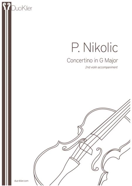 Nikolic Concertino In G Major 2nd Violin Accompaniment Sheet Music