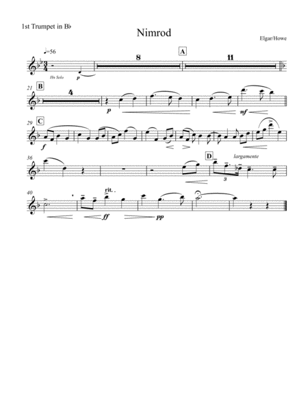 Free Sheet Music Nimrod From Elgars Enigma Variations
