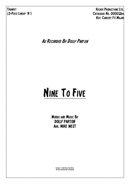 Free Sheet Music Nine To Five 3 Piece Brass Section A