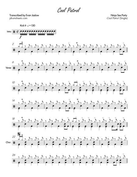 Free Sheet Music Ninja Sex Party Cool Patrol