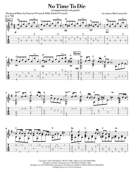 No Time To Die Guitar Solo Sheet Music