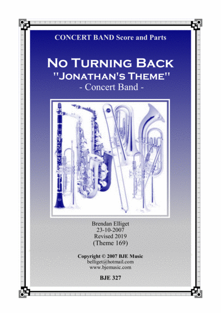 Free Sheet Music No Turning Back Jonathans Theme Concert Band Score And Parts Pdf