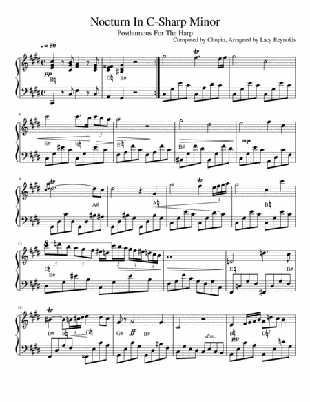 Nocturne In C Sharp Minor Op Posth Sheet Music