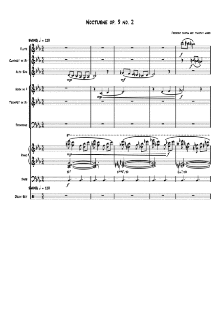 Nocturne In E Flat Major Opus 9 No 2 Jazz Arrangement Sheet Music