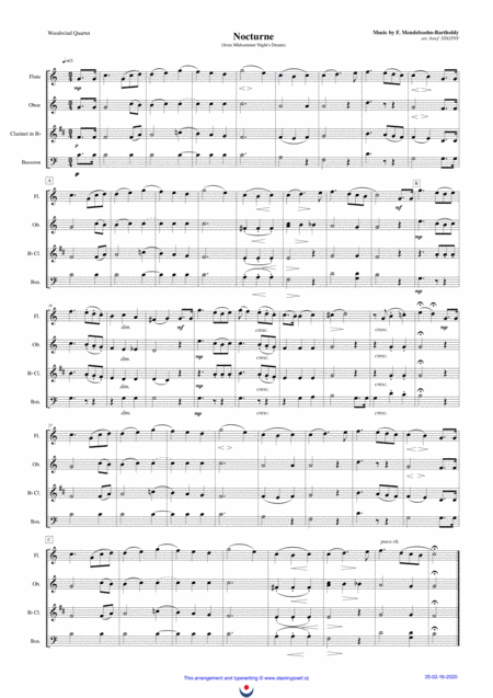 Nocturne Midsummer Nights Dream Sheet Music